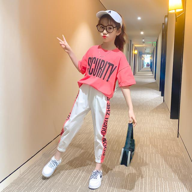 子供服 セットアップ 女の子 夏服 半袖 tシャツ 長ズボン 子供ジャージ